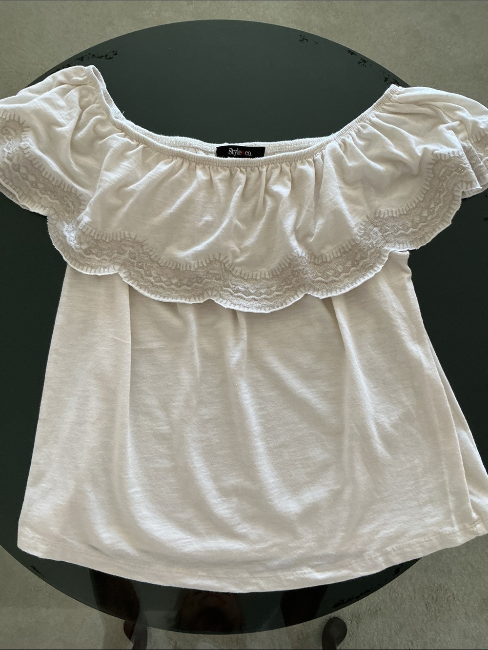 Style & Co. Off/On-the-Shoulder Top Sz M
